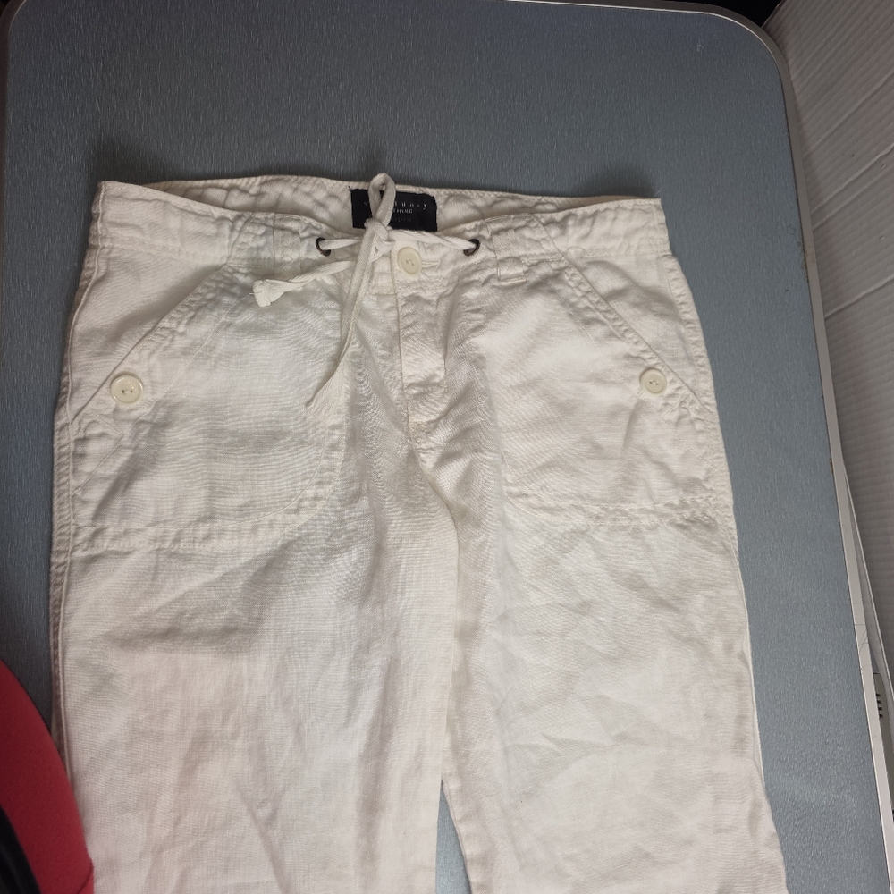 Sanctuary Clothing White Linen Drawstring Pants – Women’s Size 28 - Picture 15 of 15
